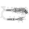 Technische tekening HSGM Handvat/meshouder-M incl. kabel